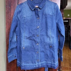 Issac Mizrahi denim barn jacket